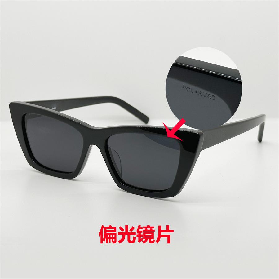 Trendy Yangshulun cat-eye black sunglasses, super cool and unique, round-face sunglasses, same style as popular with female influencers, makes the