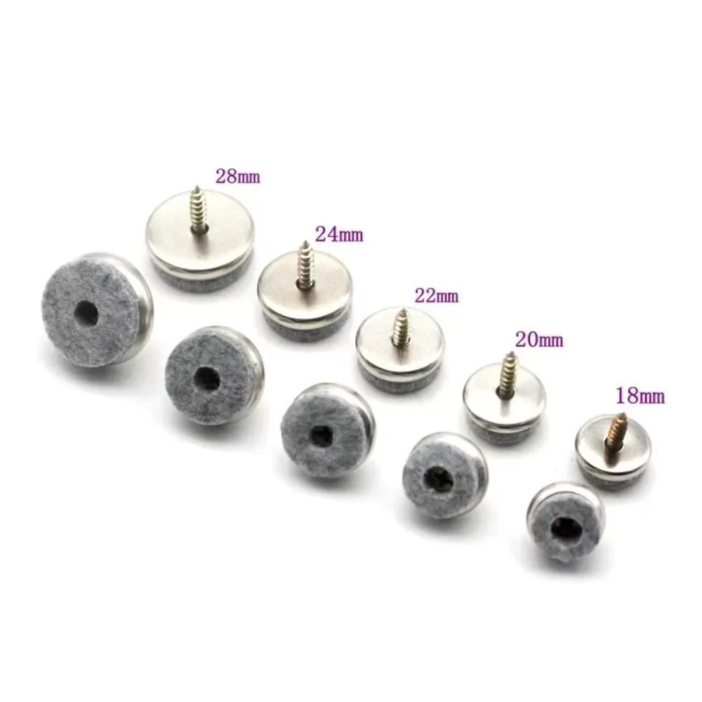 10pcs/set Metal Furniture Felt Pad Gray Round Shape Floor Protectors Wear-resisting Decreases Friction Anti-slip Mat