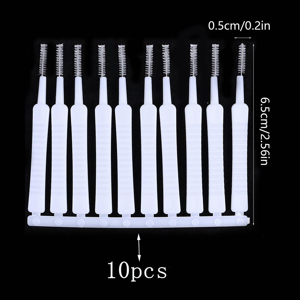 10/60Pcs Mini Shower Head Cleaning Brush Head Anti-clogging Mobile Phone Hole Pore Gap Keyboard Nylon Cleaning Brush