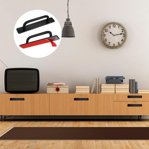 Hitchlike Door Handles, Set of 2, Drawer Pulls, Self-Adhesive Aluminum Alloy with Double-Sided Tape, Door Pull Handles, Assist Door Opening and Closin