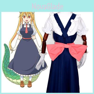 Hoge Kwaliteit Miss Kobayashi's Drakenmeisje Tooru Dienstmeisjesjurk Outfit Cosplay Kostuum Volledige Set
