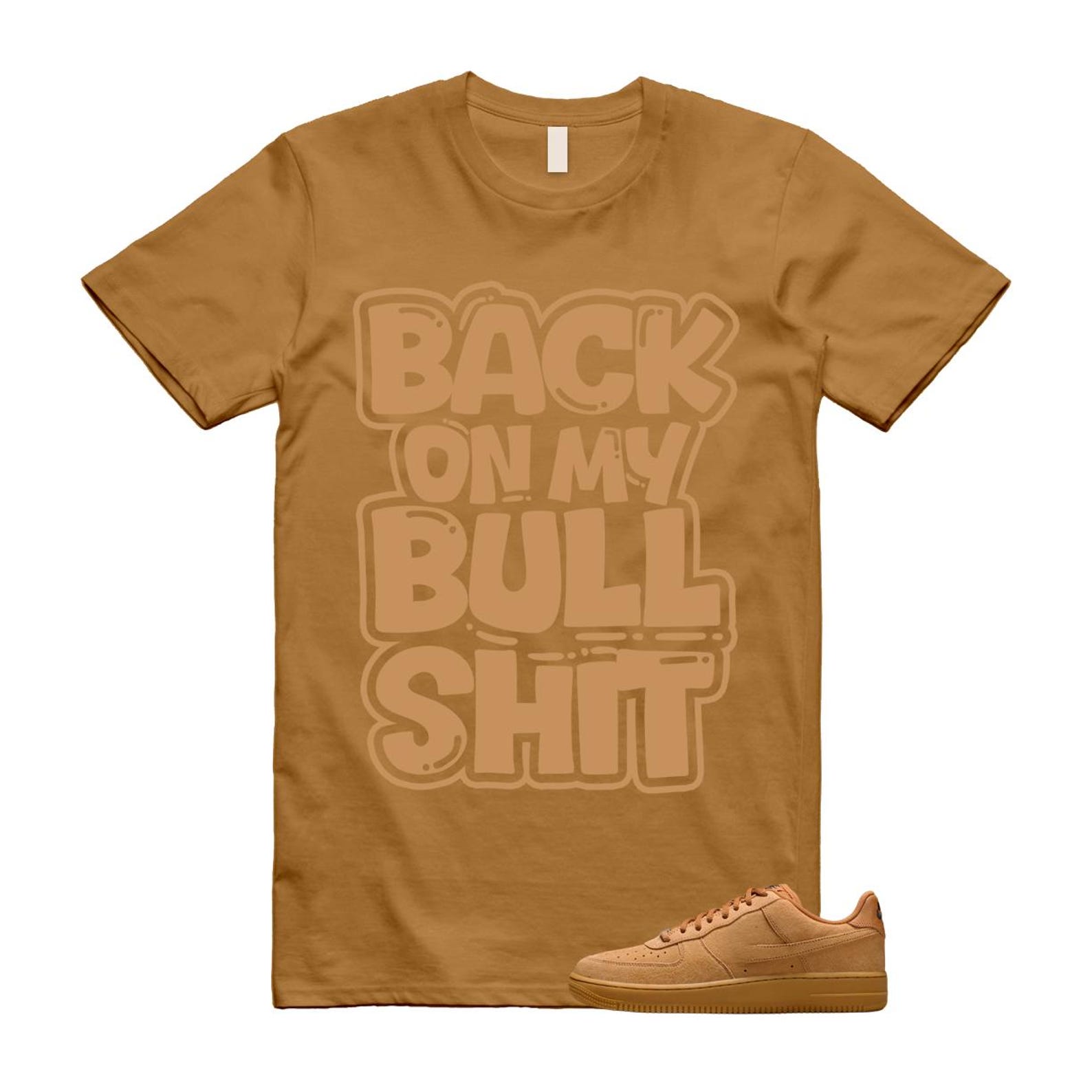 Air Force 1 Flax Low SB Gum Light Brown T Shirt Match BULL 3XL