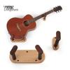 Beech Walnut Color Block Guitar Hook: Electric, Bass, Ukulele, Violin Wall Mount