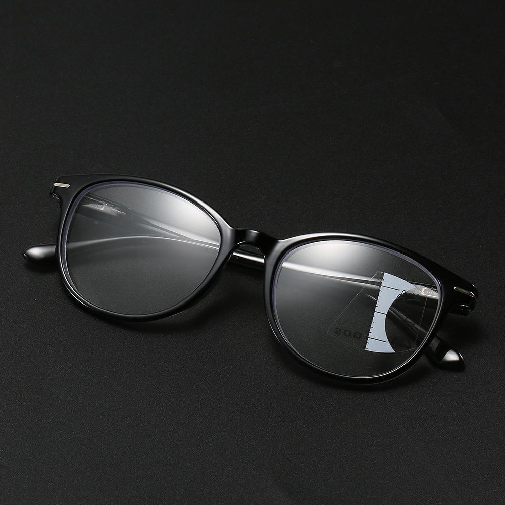 Fashion Reading Glasses Women'S Anti-Blue Multi-Focus Far And Near Dual-Purpose Glasses High Definition Resin Zoom Look Far And Near