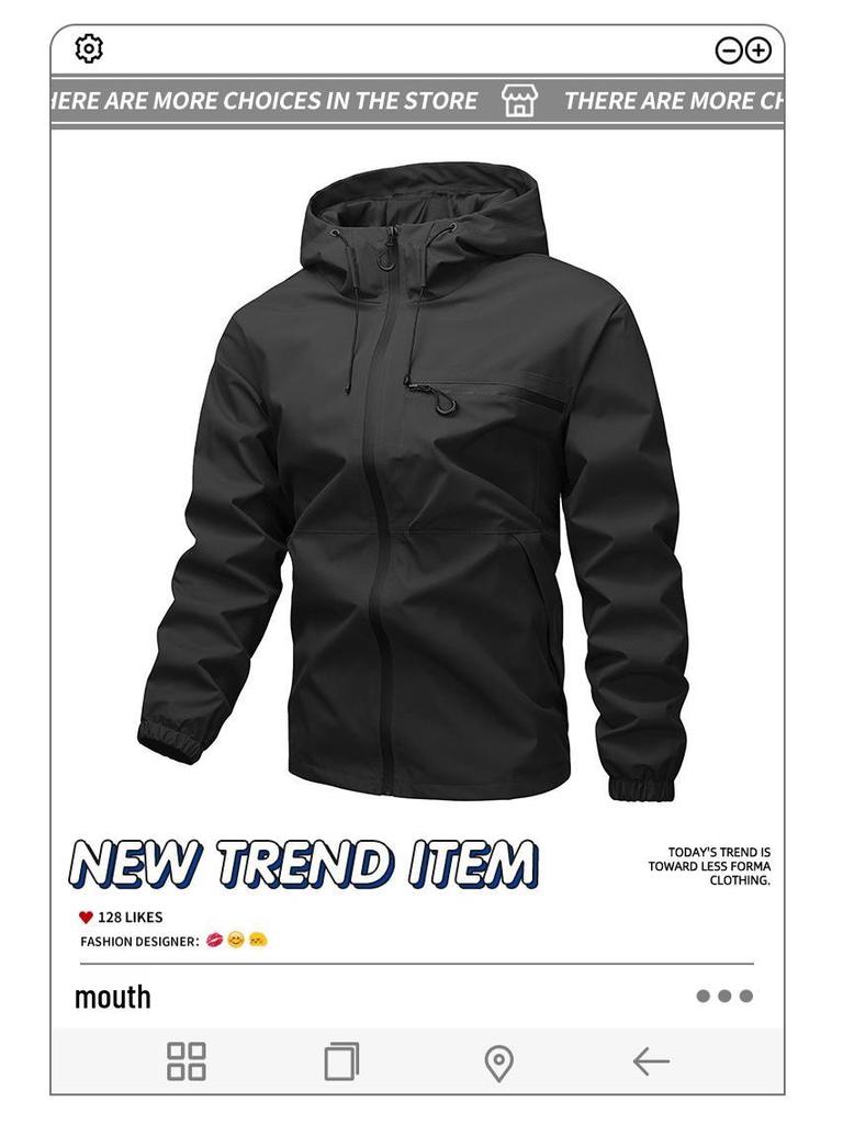 American Casual Versatile Outdoor Waterproof Hooded Jacket