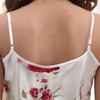 Sexy Suspenders Ice Silk Pajamas Rose Imitation Silk Home Clothes