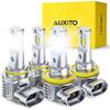 AUXITO 9007 Light Bulbs, 6500K Cool White 40000LM Per Set, HB5 Halogen Raplacement Fog Lights With Fan, Wireless Plug And Play, Canbus Ready, Pack Of