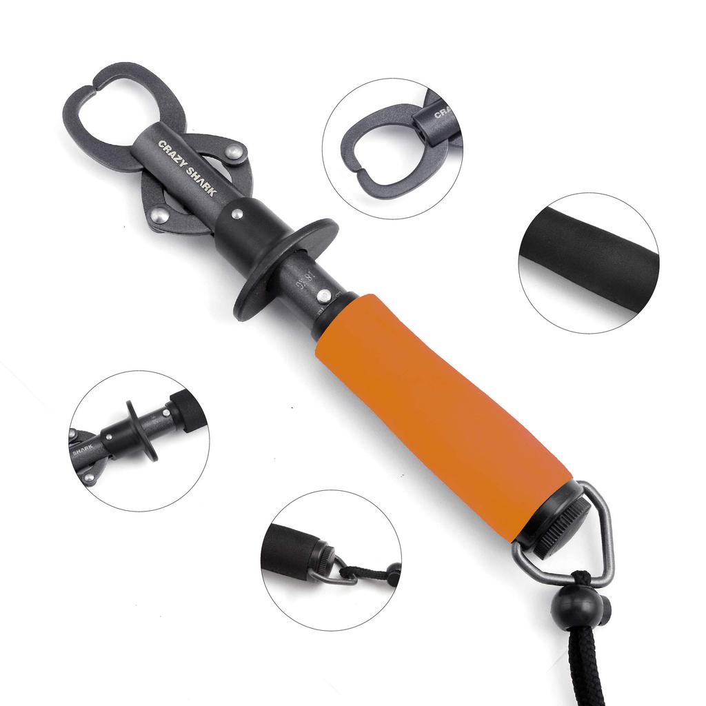 CRAZY SHARK Fish Fish Fish Lightweight Fish Stainless Portable Grip, Catcher, Grabber, Gripper, Steel, Multi-Function Tool,