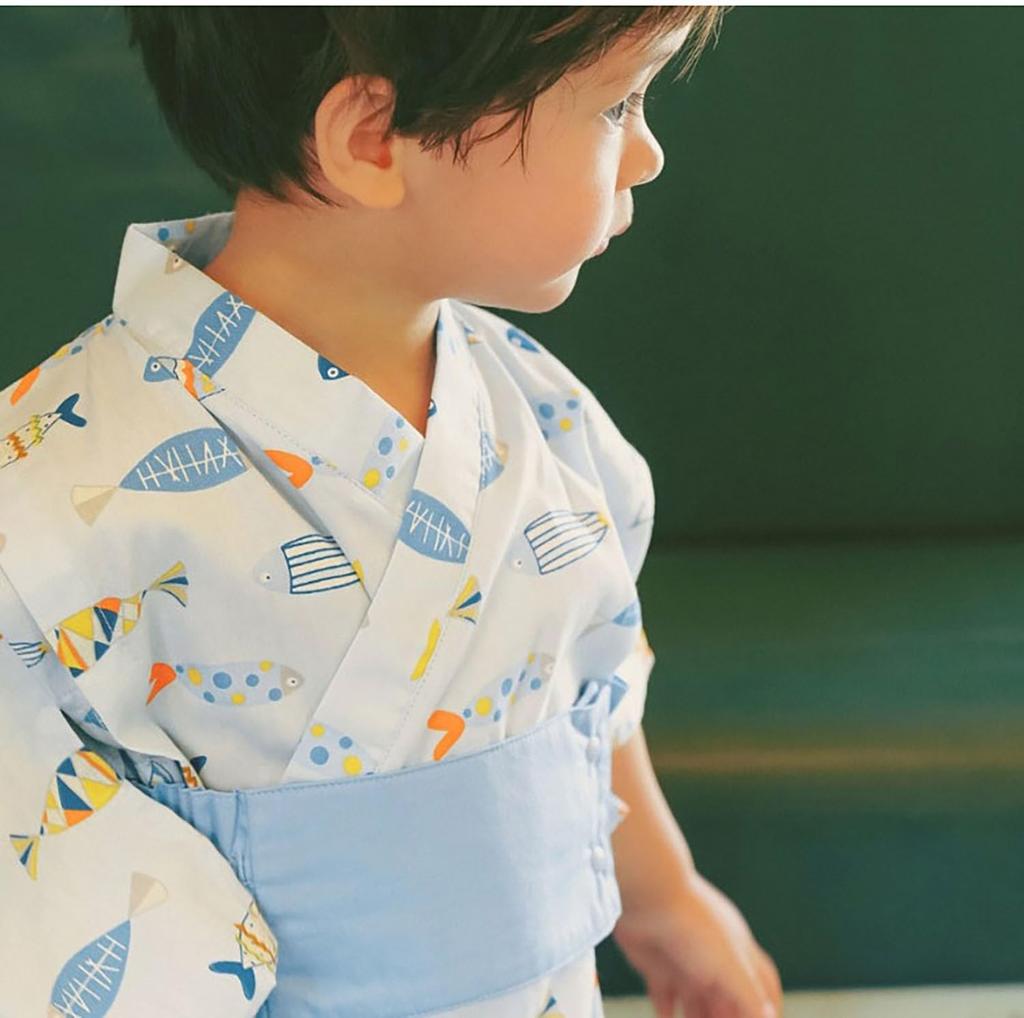 SEIWARAKU Baby Romper Japanese Yukata for Girls and Cute Baby Photo First First Shrine Obon Baby Shower Sizes 90 Size Coverall, Kimono, Jinbei, Boys,