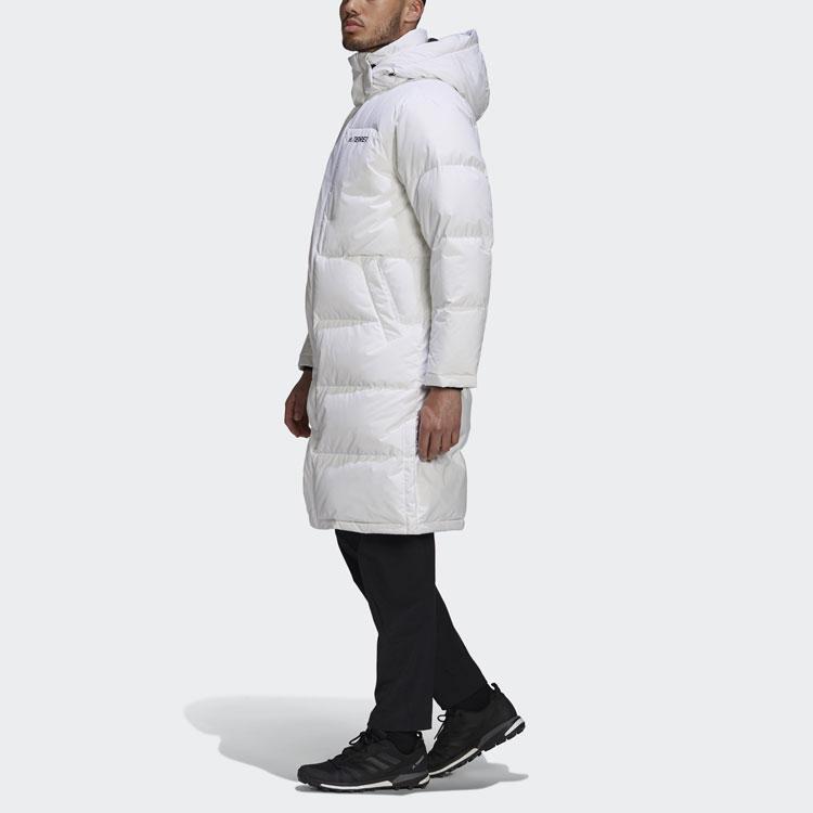 Adidas Outdoor Casual Sports Hooded Down Jacket Men Outerwear White GE9875