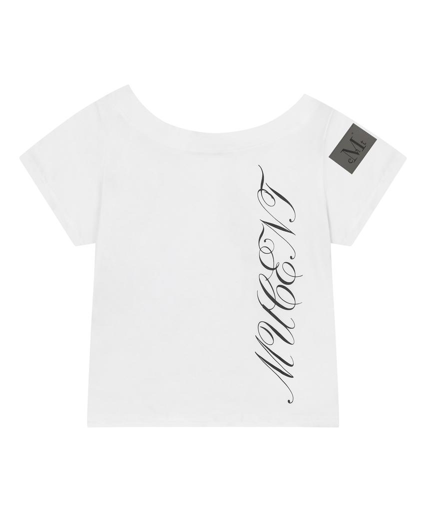 Mucent Ether Angel Wings One-Shoulder Short Sleeve Tee (2 Colors)