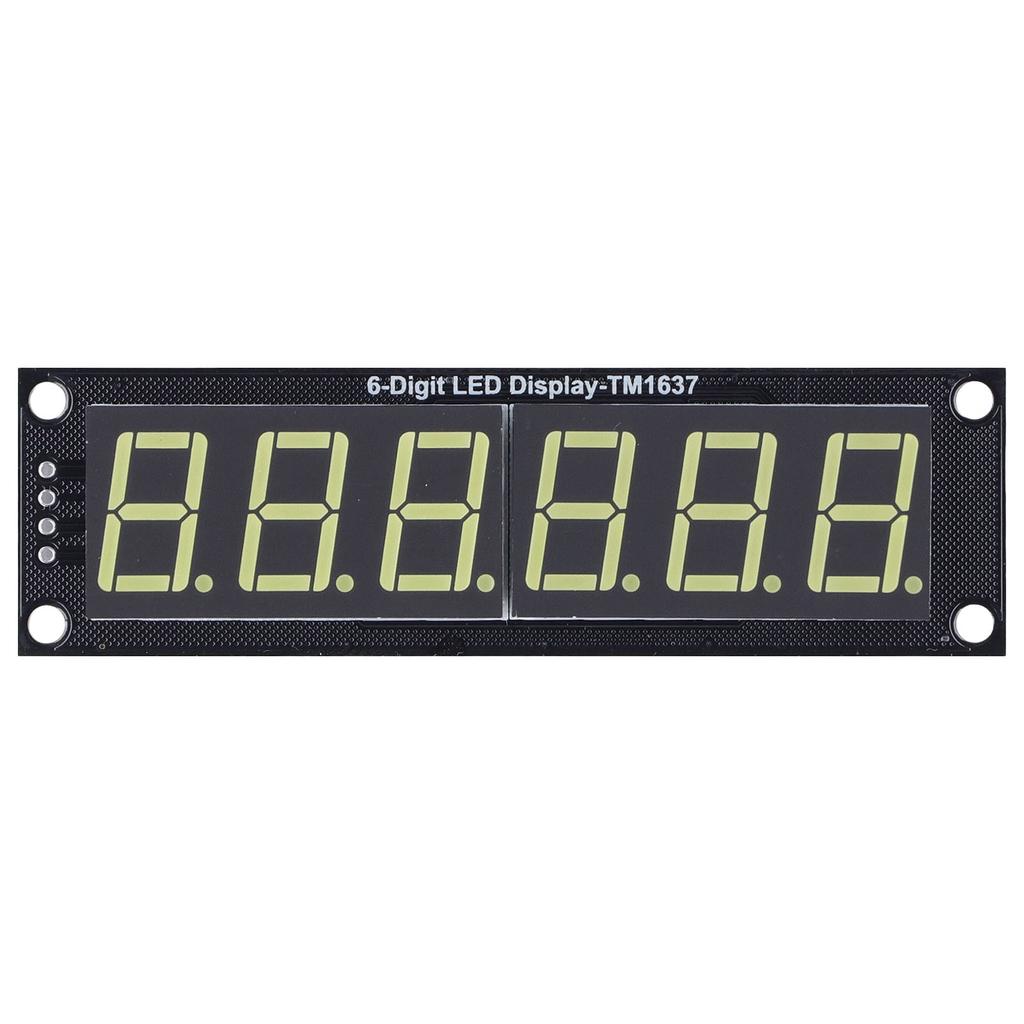 LED Display Digital Tube 6 Digit 7 Segment Decimal White Light Digital Display Module