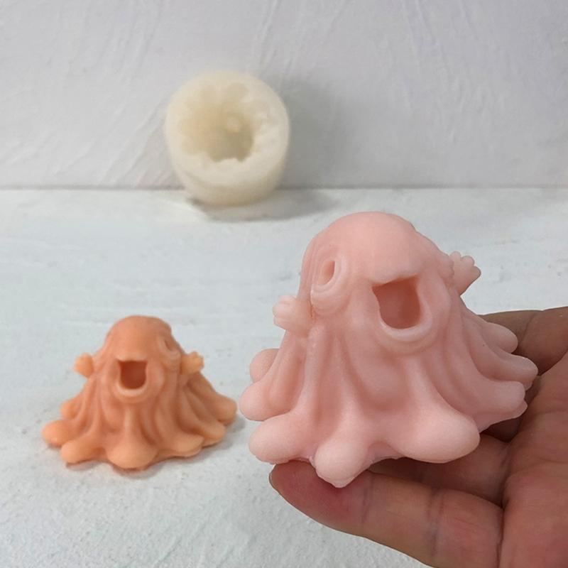 3D Ghostes Candle Molds Casting Molds Silicone Mould for Halloween Decorations