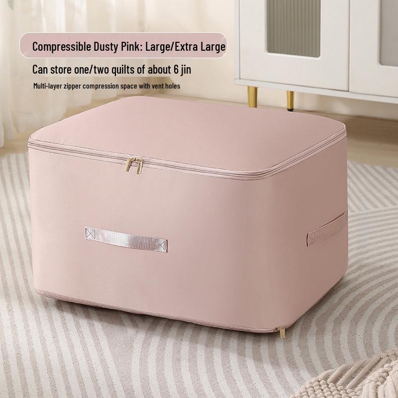 

Quilt Compression Storage Bag - Double Zipper, Dustproof, Moisture-Proof, Large Capacity for Jackets and Blankets Down Jacket Medium 40*30*18cm
