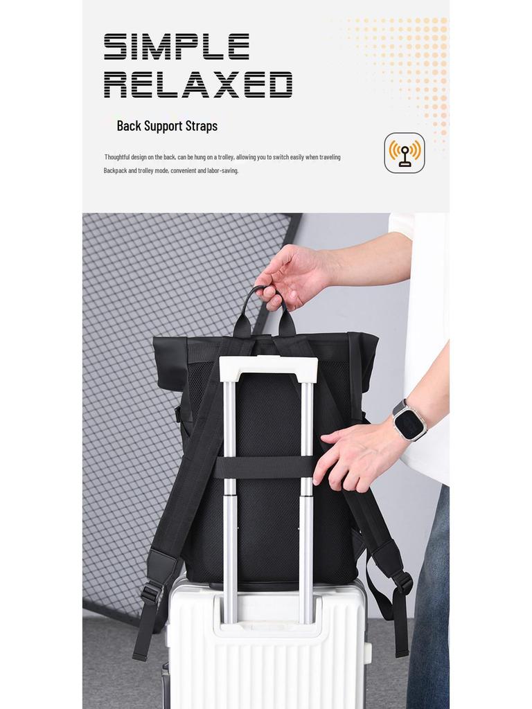 Unisex Erweiterbarer Cross-Border Rucksack: Große, wasserdichte Reise- und Sport-Laptoptasche, lässiger Outdoor-Schulrucksack