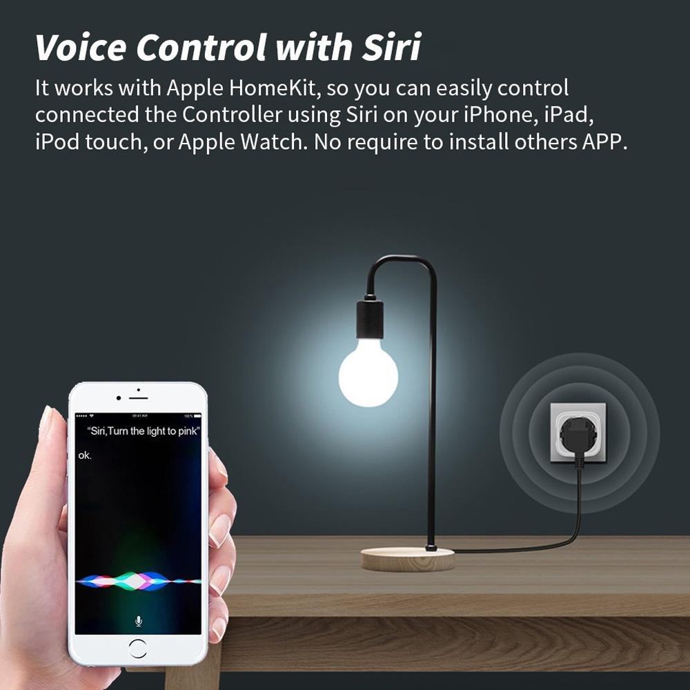 HomeKit Wifi Smart Socket EU Plug Power Monitor Remote Control SmartLife APP Works with HomeKit