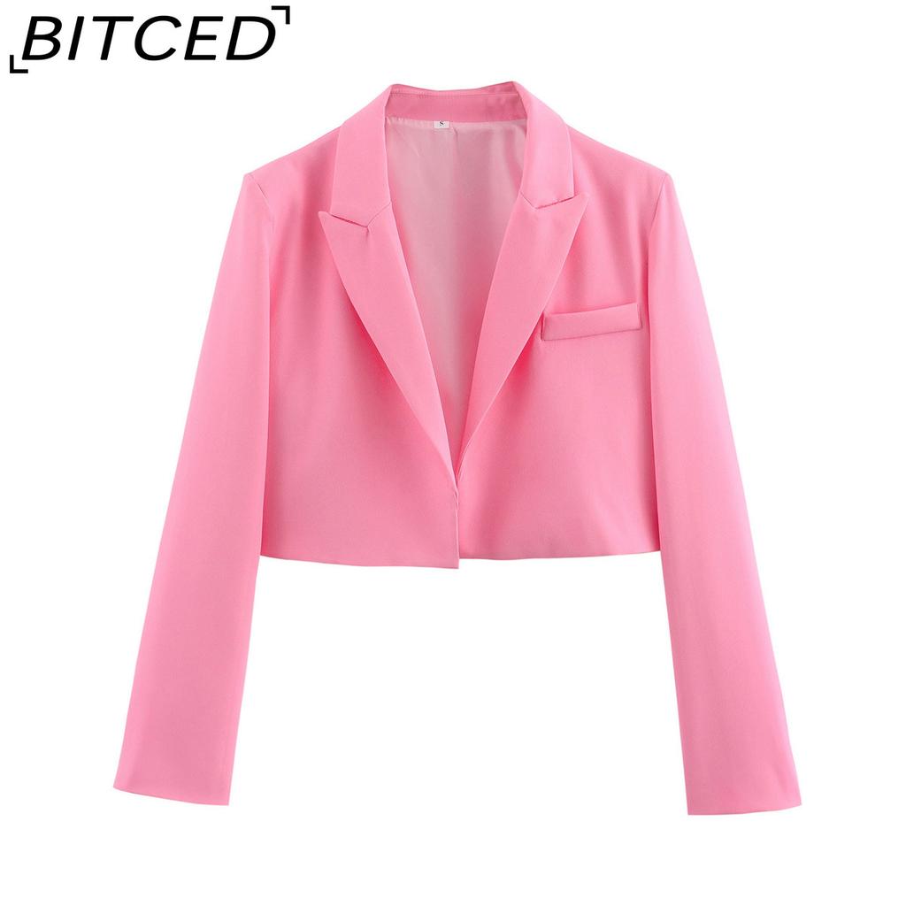 BITCED Colecția de Toamnă/Iarnă pentru Femei: Jachetă Blazer Scurtă Distinctivă, la Modă, Minimalistă