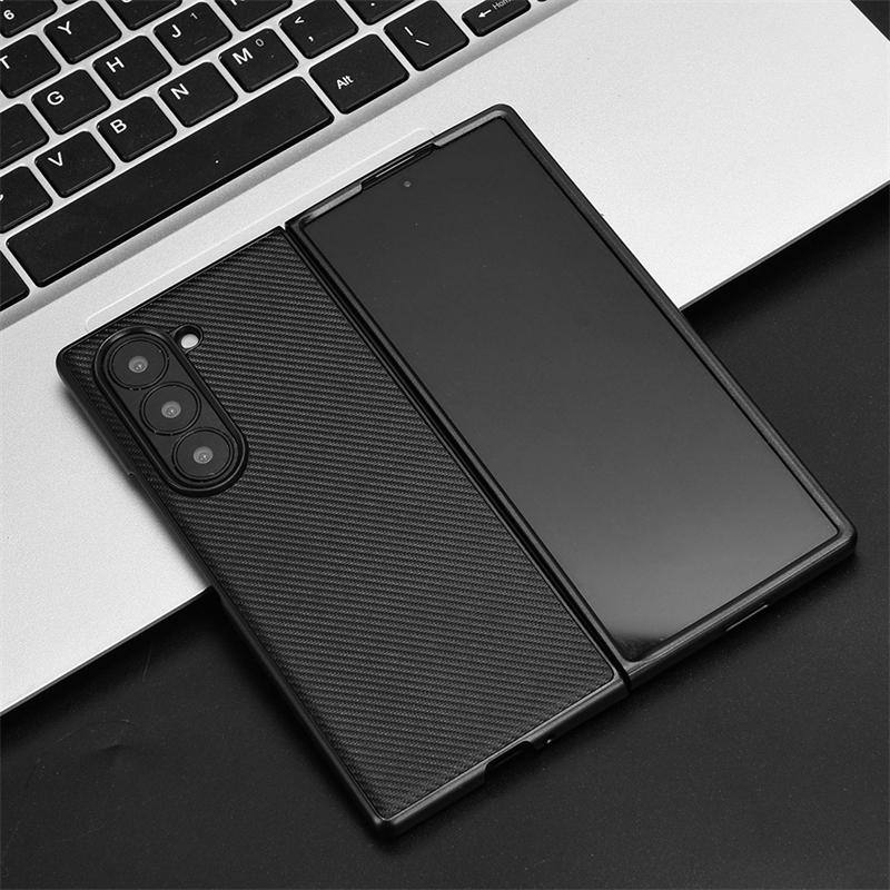 For Samsung Galaxy Z Fold6 5G Case Luxury PU Leather Hard PC Plastic Protection Cover Capa for Galaxy Z Fold 5 4 3 2 1 5G Funda