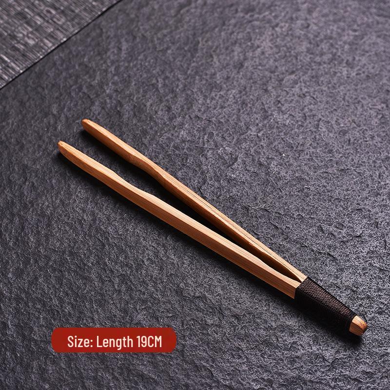 Bamboo Tea Tongs & Cup Holder Set - Tea Ceremony Accessories & Infuser Cup Washer Tongs