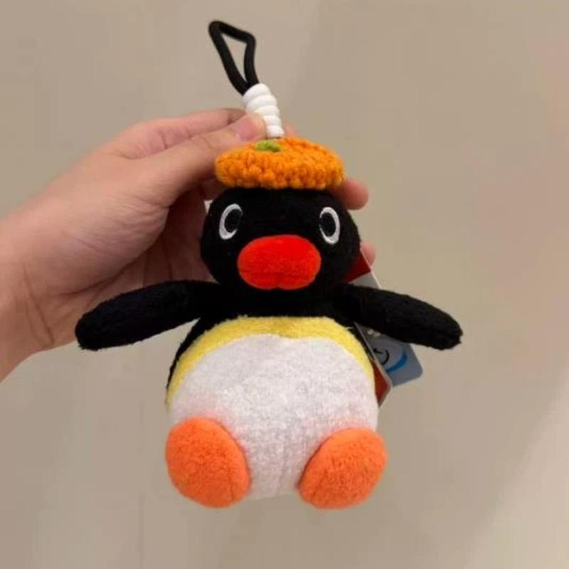 Pingu Penguin Plush Keychain Cute Doll Backpack Pendant Creative Animal Toy Bag Accessories Kawaii Anime Figure Girls Christmas