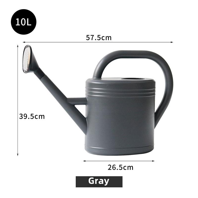 1-10L Large Capacity Plastic Watering Can with Long Spout & Sprinkler Head for Vegetables and Flowers Gardening