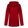 Women's Loose Casual Long Sleeve High Collar Pullover Solid Color Pocket Sweater