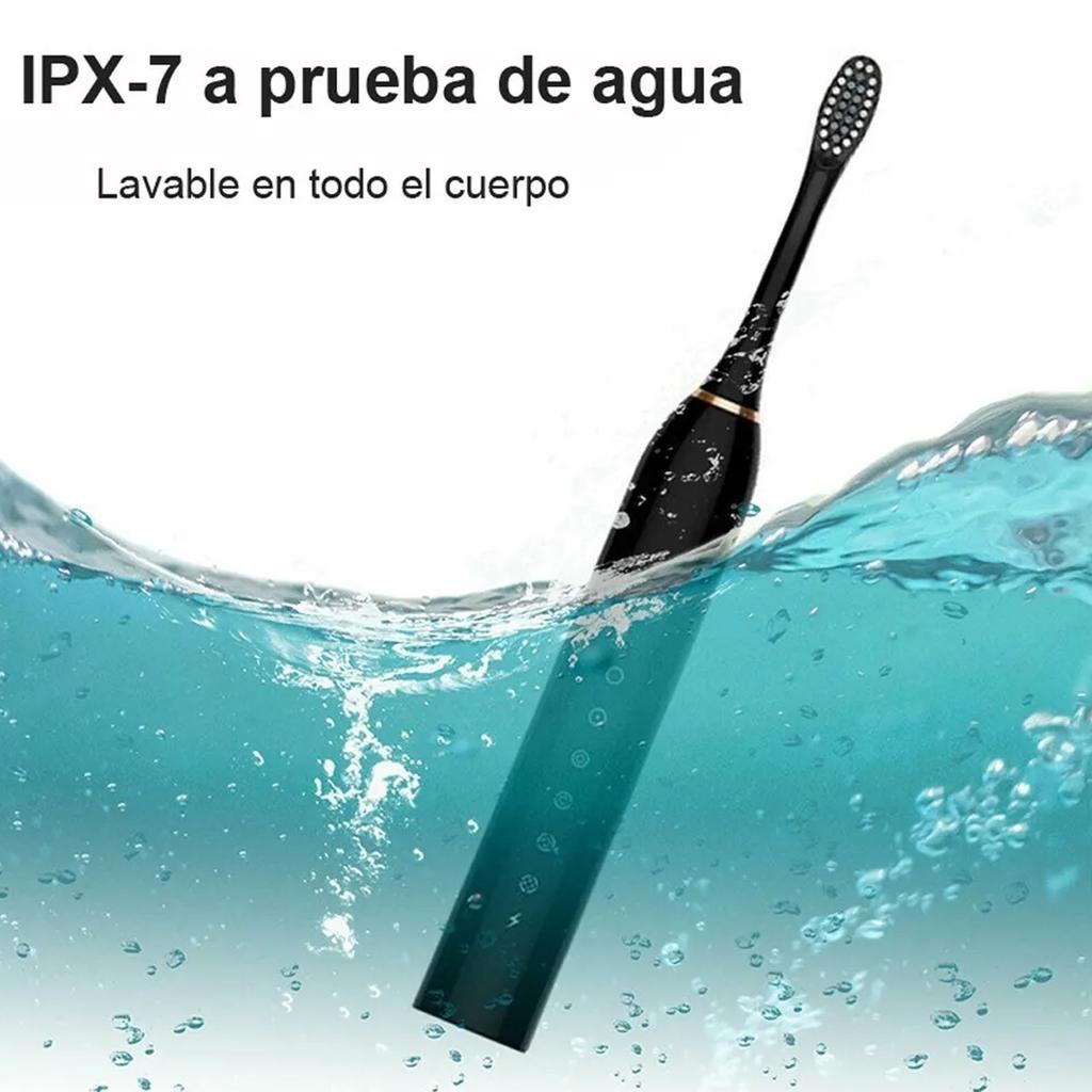 Elektrische Zahnbürste 6 Stufen-Modus USB wiederaufladbare Kontrollleuchte IPX 7 wasserdicht tragbar