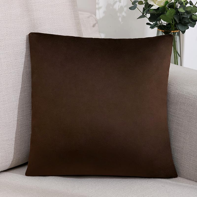 New Solid Color Nordic Velvet Pillow Sofa Office Living Room Simple Plush Cushion Bedroom Bedside Pillow