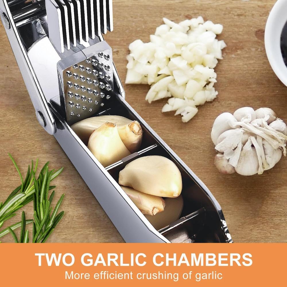 Aluminum Zinc Zinc Alloy Garlic Press 2 in 1 Garlic Crusher Professional Garlic Squeezer  Restaurant