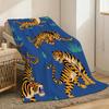 Tiger Throw Lightweight 240g Flannel Blanket Soft Skin-friendly for Summer Cooling