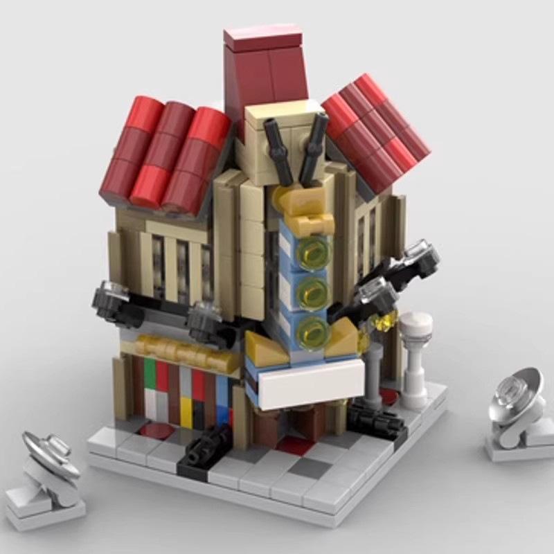 Compatible With Building Blocks MOC-103386 Mini City Street View Luxury Theater Puzzle Assembly Model Ornaments