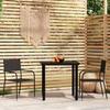 VidaXL 3-piece Garden Dining Set Black, 25.34 Kg