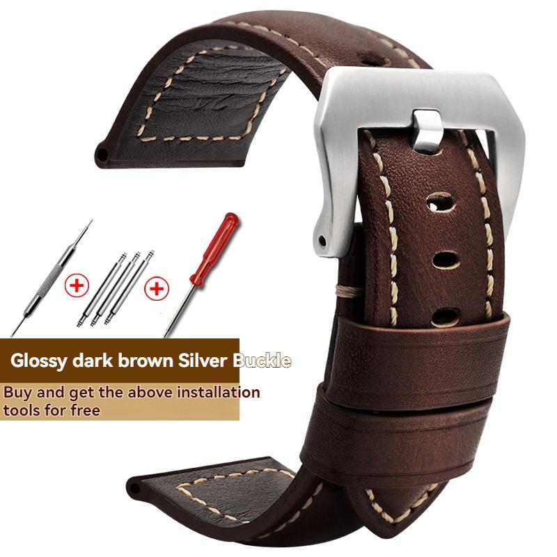 Handgefertigtes Echtlederarmband für Panerai PAM 441/PAM 111/PAM 386, 20mm 22mm 24mm 26mm Herren Luxus-Uhrenarmband Ersatz