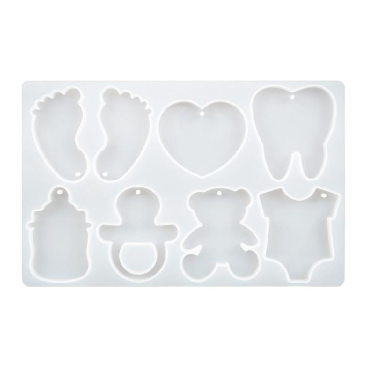 Bear Silicone Mold Unique Earrings Resin Mold Neckalce Pendant Silicone Mold DIY Jewelry Casting Mould Keychain Mold Kit 1