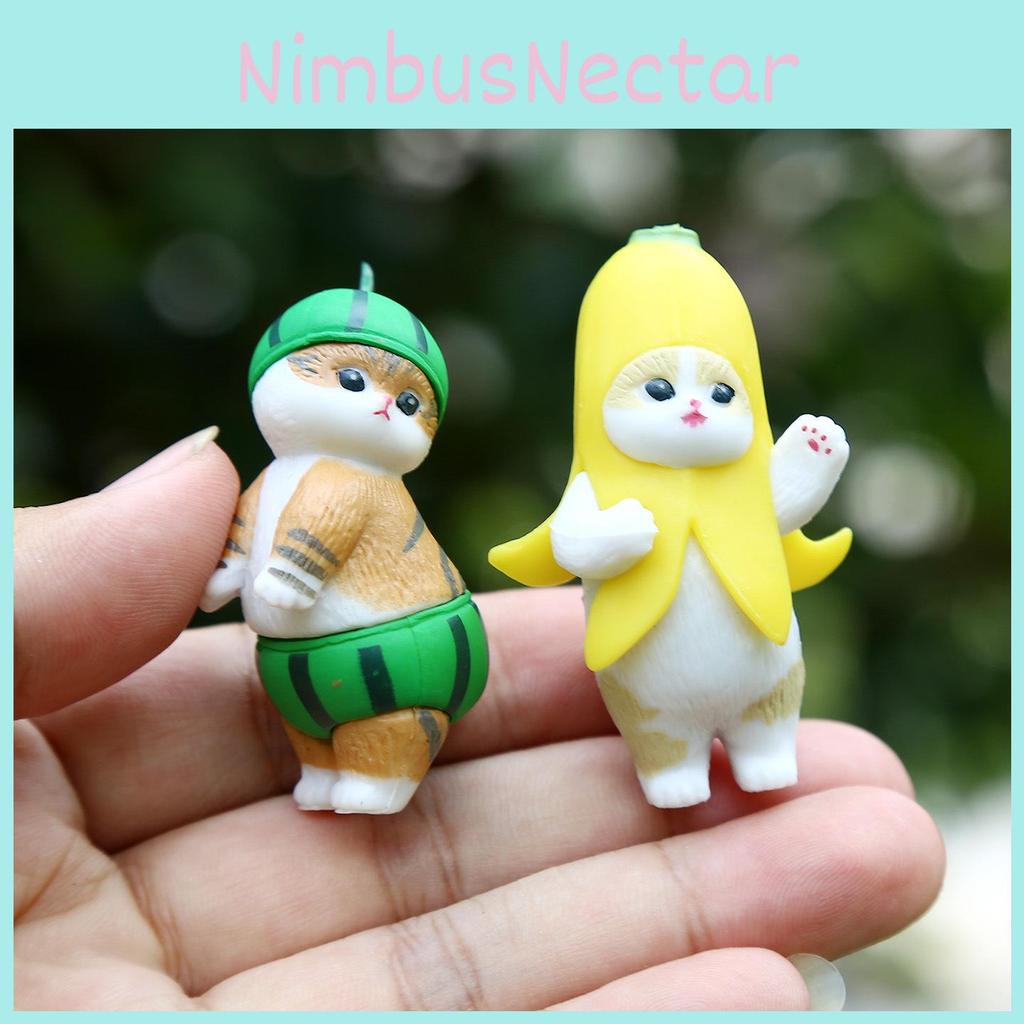 Cute Fruit Cat Toy Pvc Collectible Figurine For Desk Home Decor