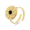 Ring - LUXENTER - Elknu - Malachite - 18 Carat Yellow Gold - 15 Mm Thickness