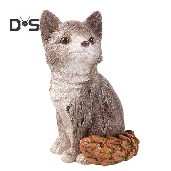 Zahradní list Zvíře Figurka Želva Sova Veverka Králík Liška Ptáček Ježek Šnek Socha Pryskyřice Plastika Zvířátka Dekorace Dvůr Ornament