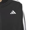 Adidas Track Top Women's 3-Stripes Loose-Fit Double-Knit JVP35, Black/White (JW9786)