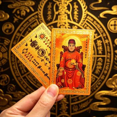 2027 Tai Sui Karta Feng Shui Modlitební Zlatá Karta Ochrana Před Vyhnáním Zlých Duchů Dárek Bezpečí Přinést Bohatství A Poklad