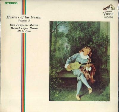 LP Record DUO POMPONIO ZARATE, MANUEL LOPEZ R - Masters Of The Guitar Volume 2 SHP2340 VICTOR Japan Classical Used