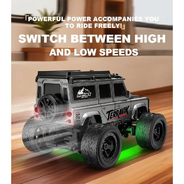 1: 64 Mini Climbing Remote Control Car With Trailer Full Scale Off-road Vehicle Children Toy Model Christmas Gift