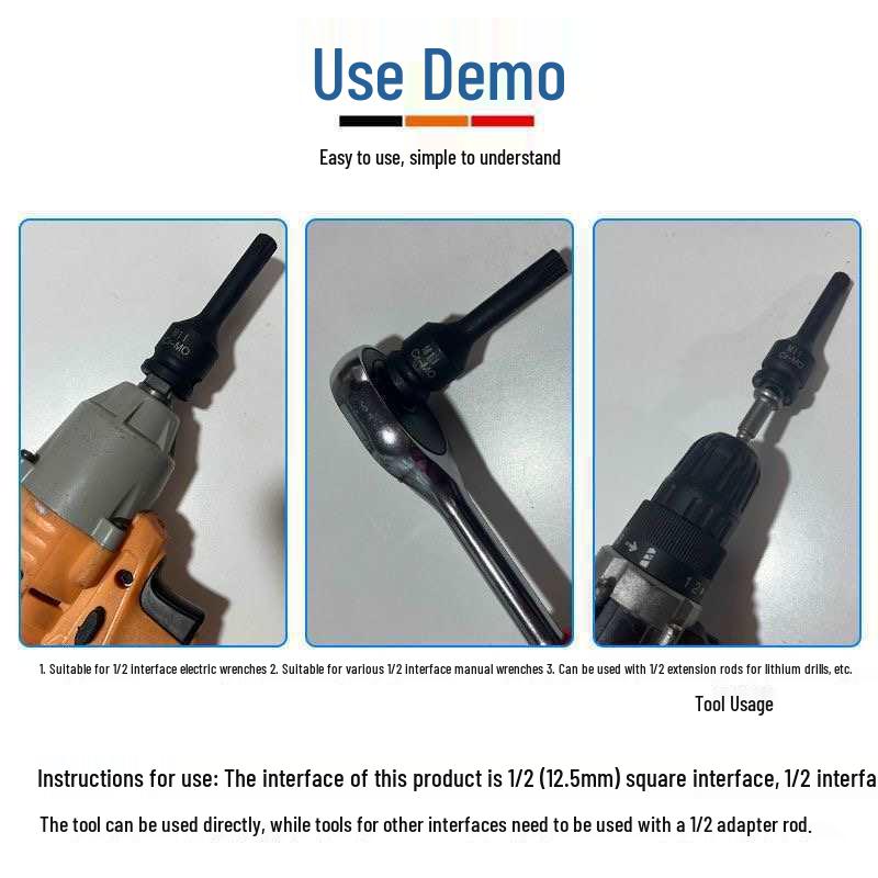 12-Punkt Torx Sechskant-Steckschlüsselsatz für pneumatische und elektrische Schlagschrauber – Schraubendreherbits für die Autoreparatur