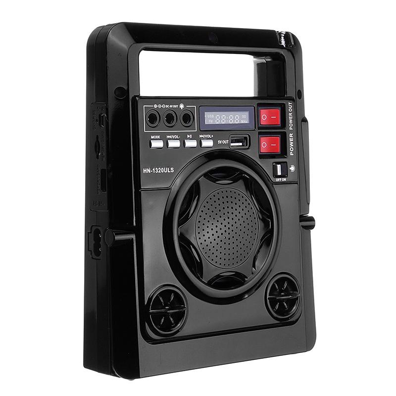 Solar Powered  LED Flashlight  Radio FM/AM Phone Emergency TF USB Charger System