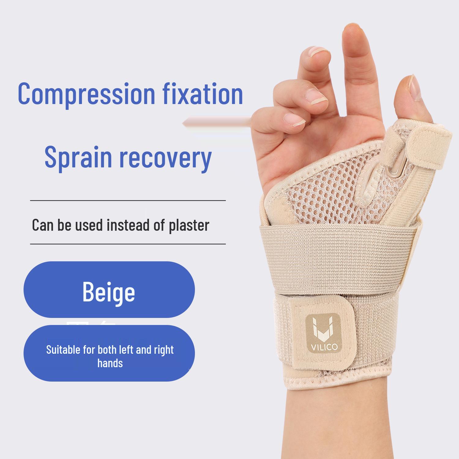 

Adjustable Wrist Support with Aluminum Plate & Double Bandage for Thumb Strain