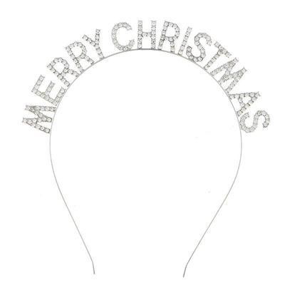 Kryształowa Opaska Merry Christmas - Świąteczny Dodatek do Włosów na Boże Narodzenie i Nowy Rok