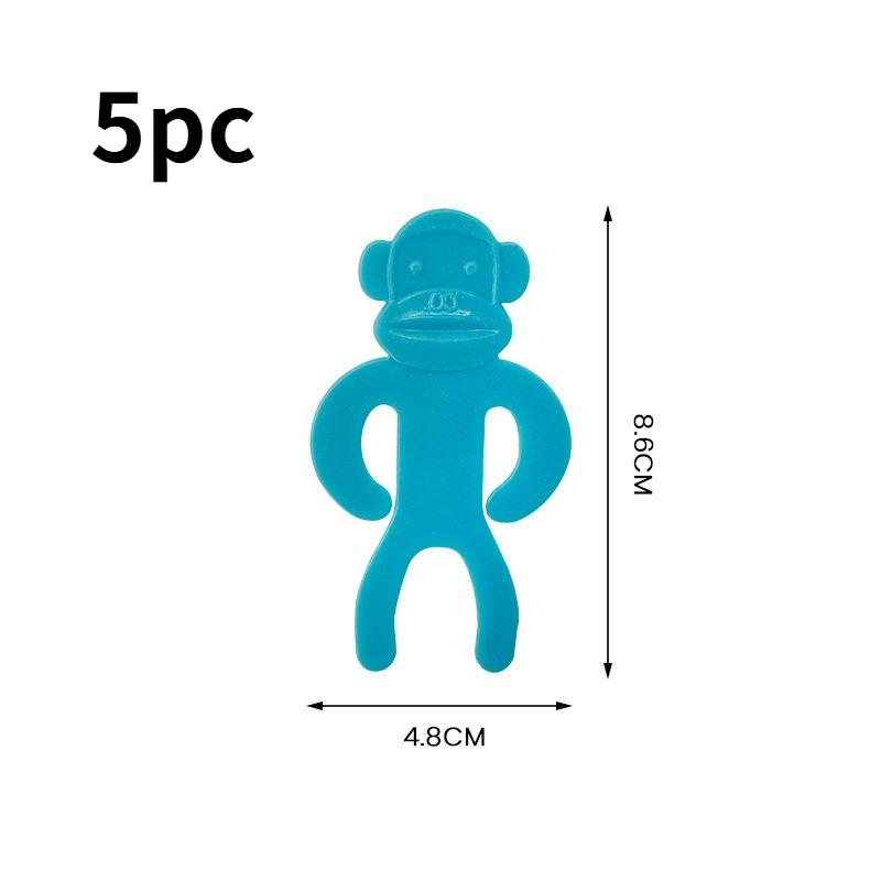 

5Pcs Monkey Sock Clip Washing Machine Anti Tangle Socks Holder Laundry Organizer Tool Safety Material Portable синий