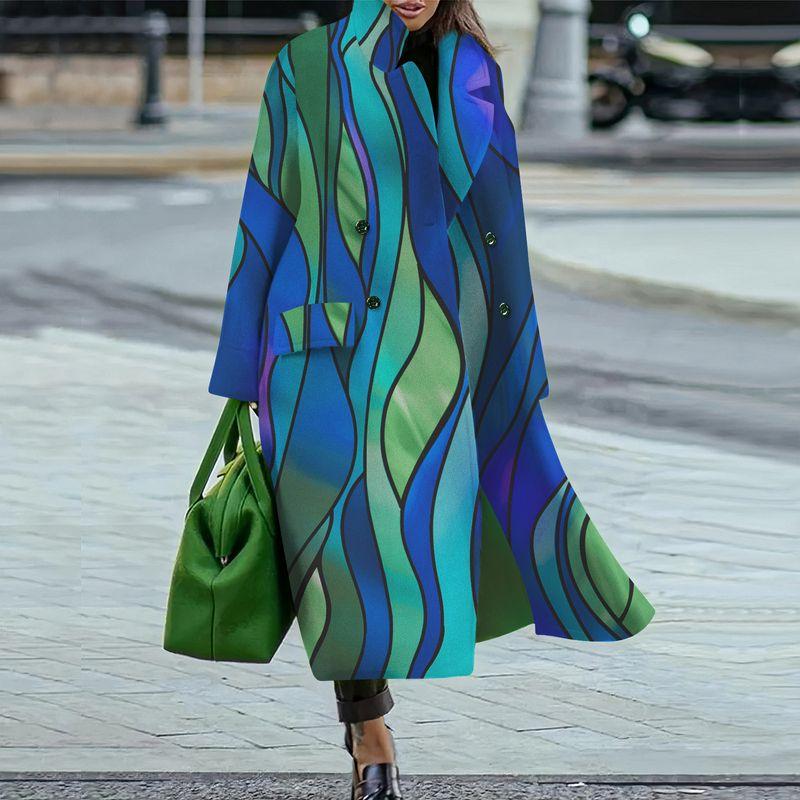 Casual Woolen Coat European and American Loose Winter and Autumn Women Warm Commuter Temperament Leisure Woolen Jacket Coat