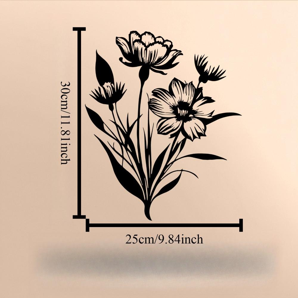

1pc Metal Flower Candle Wall Art Sculpture, Elegant Home Decor for Bedroom Love Alcove, Romantic Gift for Valentine Wedding 12in