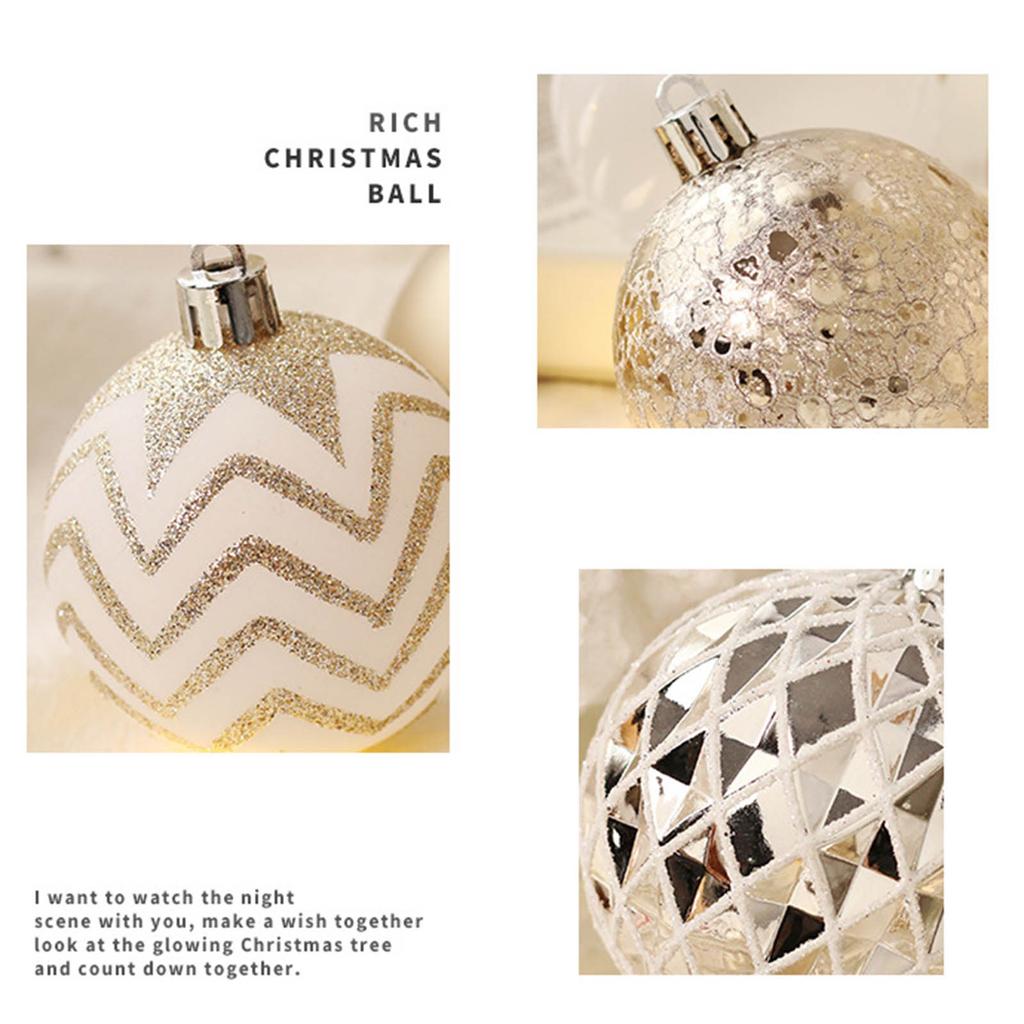 Elegant Champagne Gold and White Christmas Ball Ornaments Add Festive Atmosphere to Your Home Gorgeous Decorations