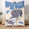 1pc Fish Water Blanket Lightweight Flannel Throw for Sofa Bed Travel Camping Livingroom Office Couch Chair 1112KK